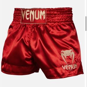 NWT Venum red gold Muay Thai shorts